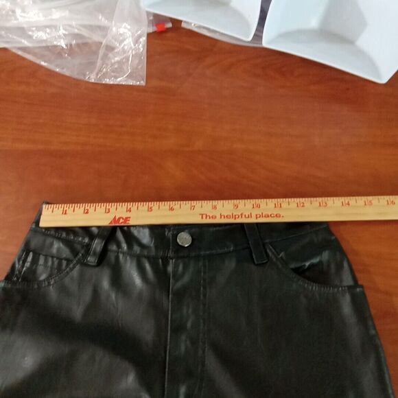 jr-s.com Faux Leather Jeans Women's Size Junior's 5 Black * - Picture 7 of 14